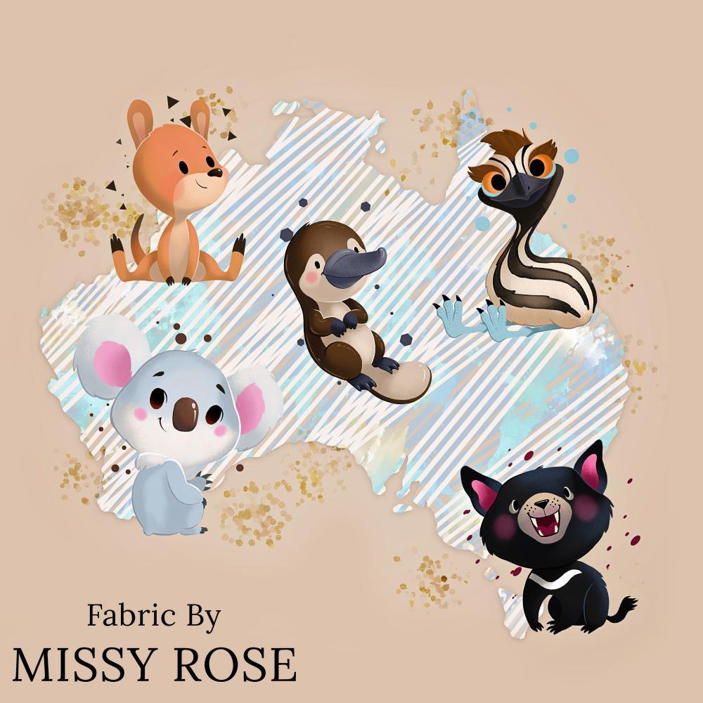 Design 569 Panel Fabric – custom printed pre-order fabric Australia | Fabric by Missy Rose