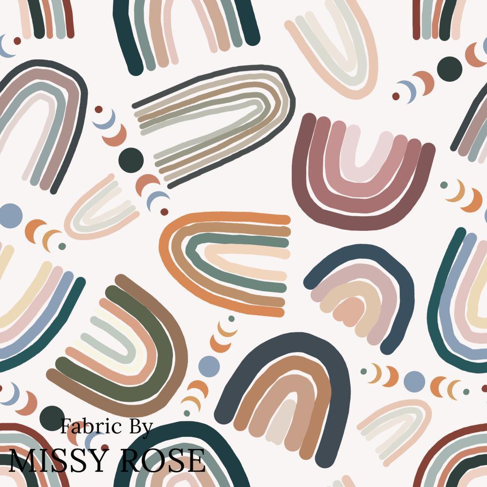 Design 571 Abstract Rainbow Fabric – custom printed pre-order fabric Australia | Fabric by Missy Rose