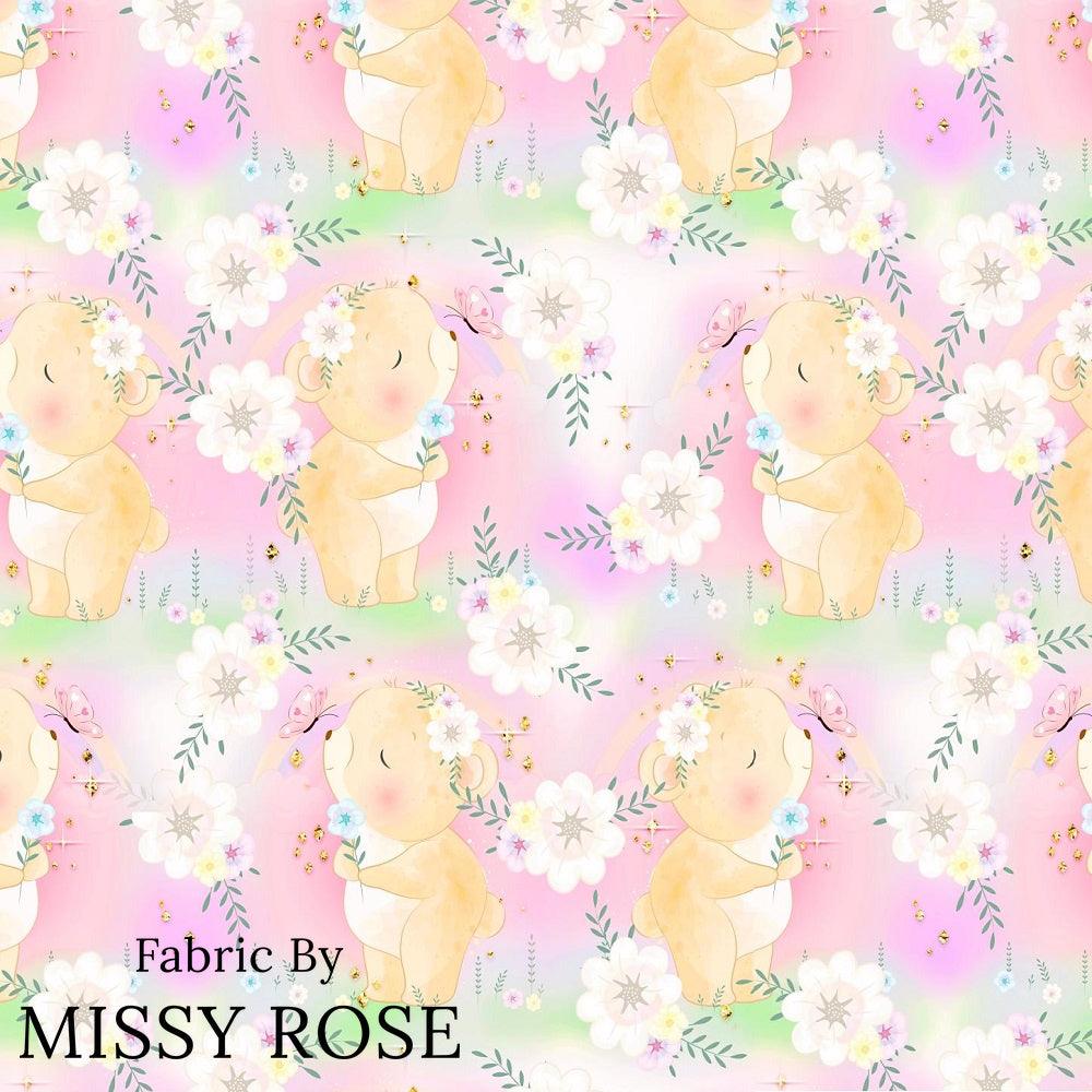Design 572 Pastel Bear Fabric – Australian custom printed fabric pre-order | Fabric by Missy Rose