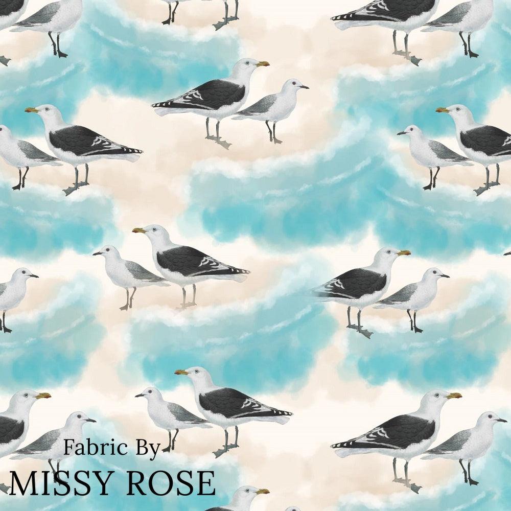 Design 575 Seagull Fabric – premium custom printed fabric for sewing | Fabric by Missy Rose