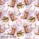 Design 576 - Purple Cowgirl Fabric