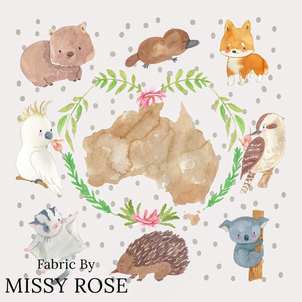 Design 579 Panel Fabric – custom printed pre-order fabric Australia | Fabric by Missy Rose