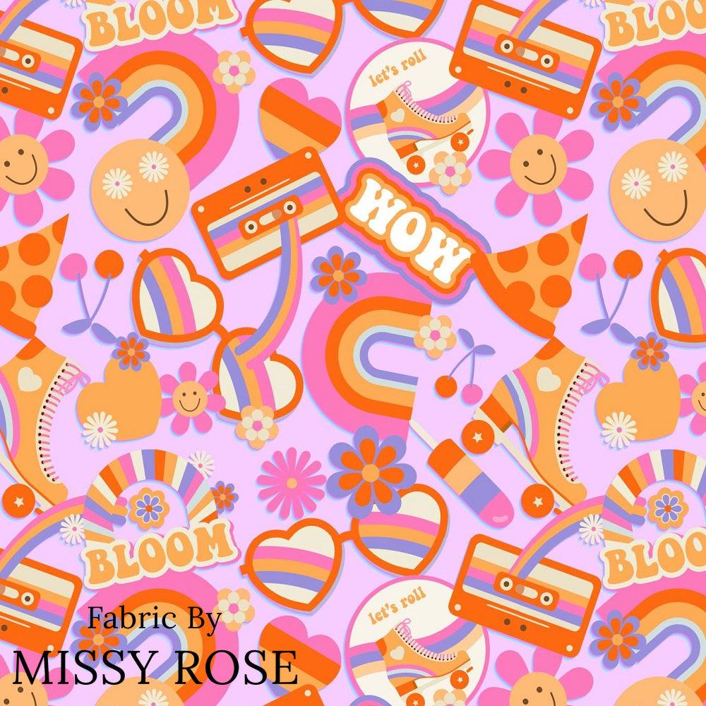 Design 581 Retro Fabric – custom printed pre-order fabric Australia | Fabric by Missy Rose