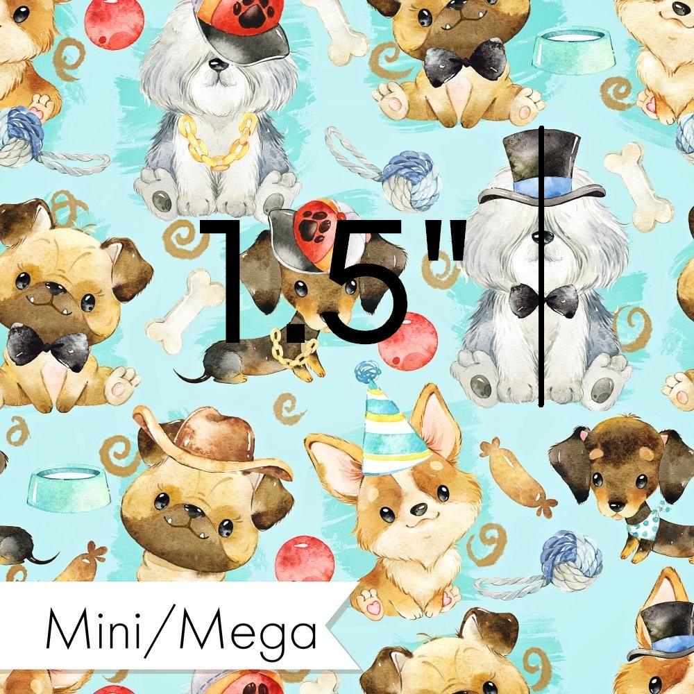 Design 587 Blue Dogs Fabric – premium custom printed fabric for sewing | Fabric by Missy Rose