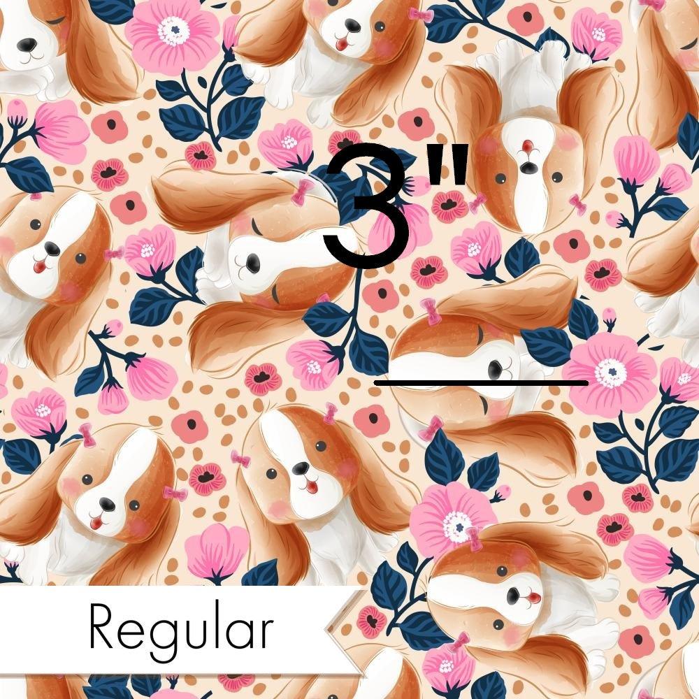 Design 589 Cute Floral Dog Fabric – made-to-order custom fabric by the metre | Fabric by Missy Rose