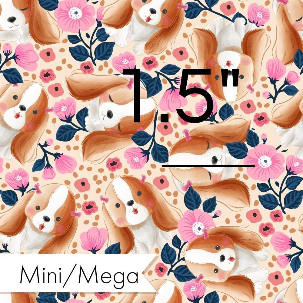 Design 589 Cute Floral Dog Fabric – Australian custom printed fabric pre-order | Fabric by Missy Rose