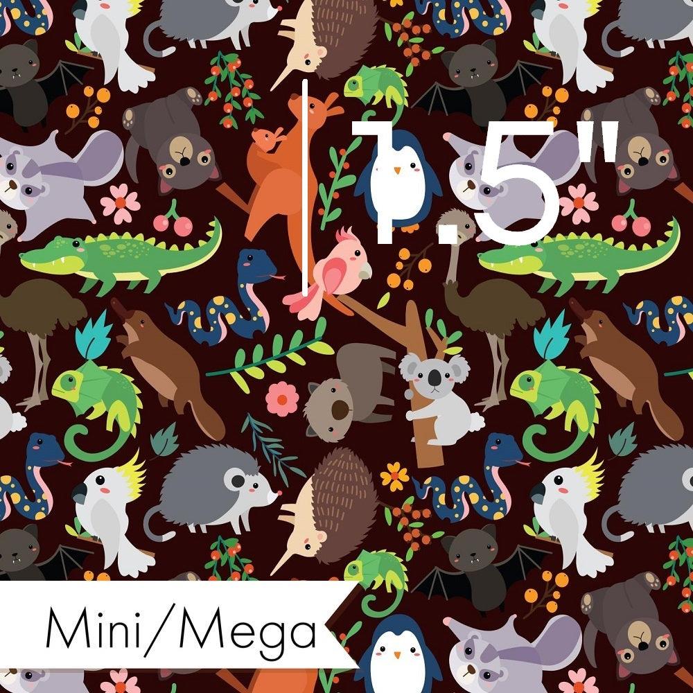 Design 590 Brown Australian Animals Fabric – custom printed pre-order fabric Australia | Fabric by Missy Rose