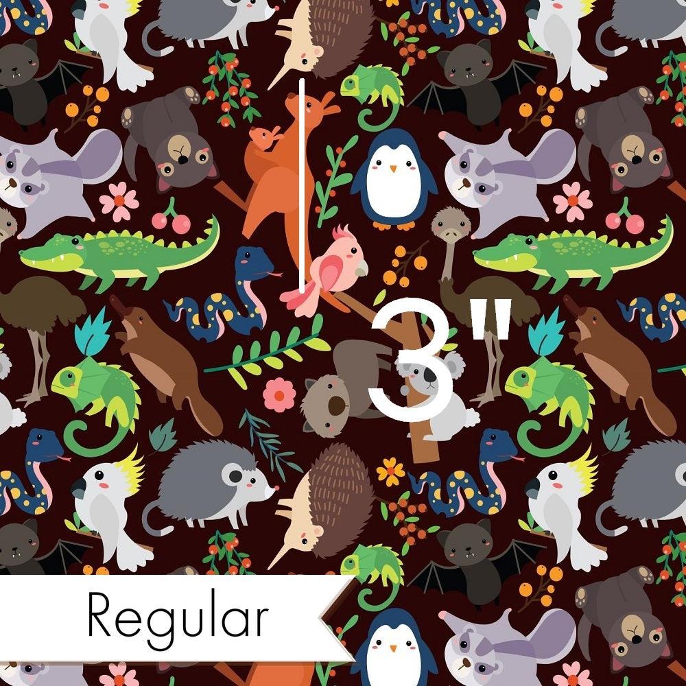 Design 590 Brown Australian Animals Fabric – pre-order designer fabric Australia | Fabric by Missy Rose