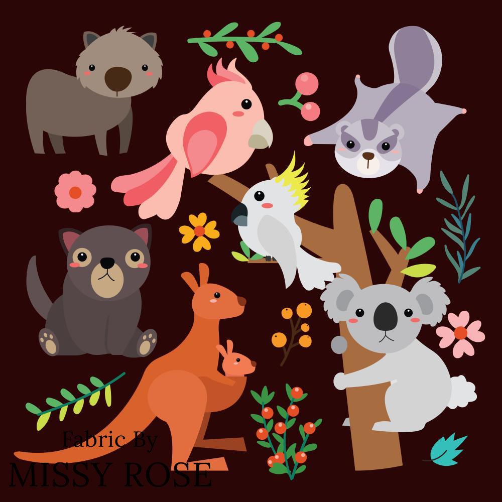 Design 590 Panel Fabric – Australian custom printed fabric pre-order | Fabric by Missy Rose