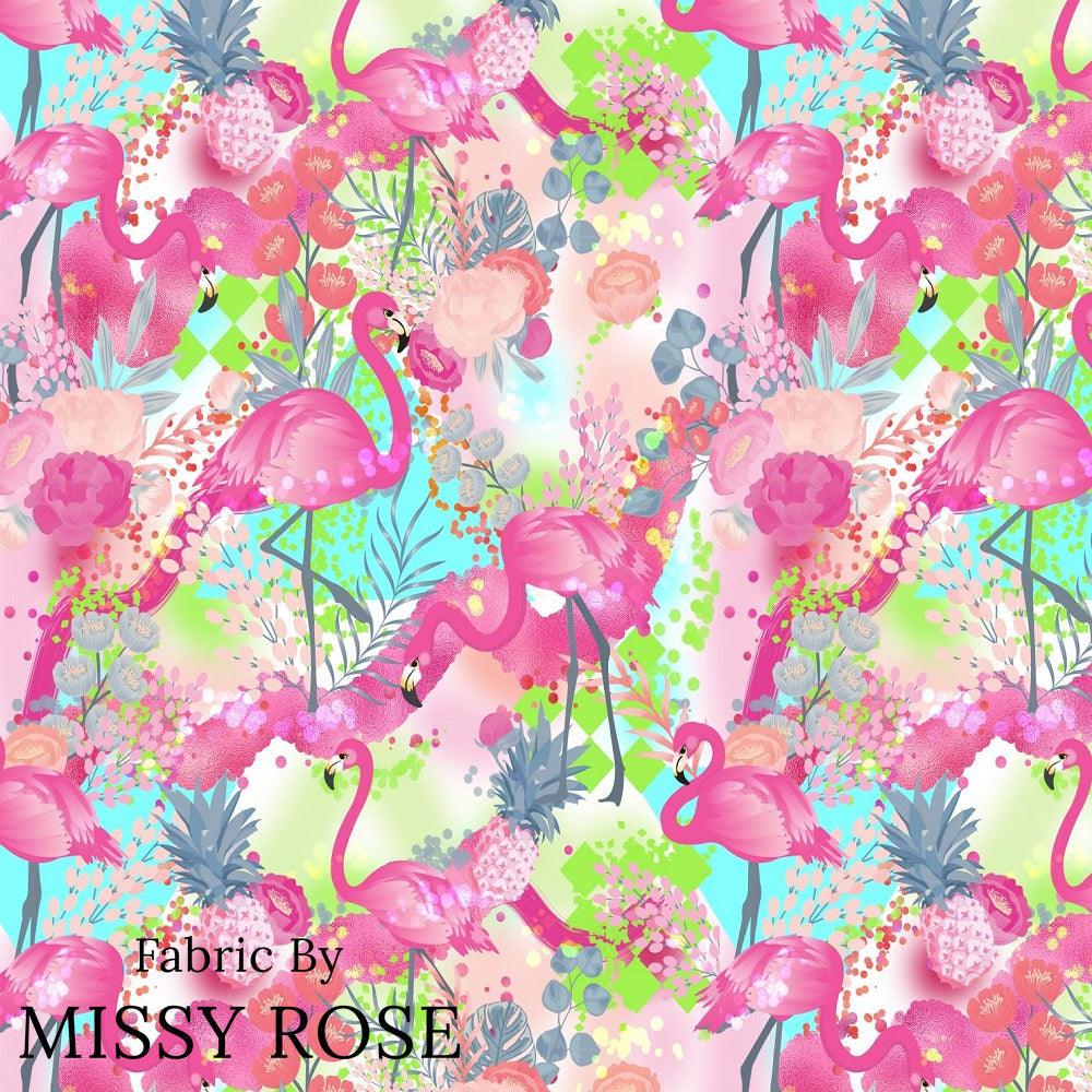 Design 592 Flamingo Fabric – Australian custom printed fabric pre-order | Fabric by Missy Rose