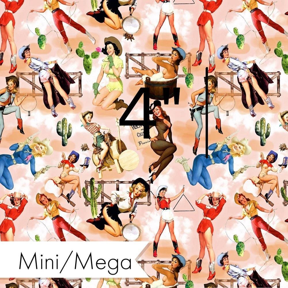 Design 594 Pinup Cowgirl Fabric – premium custom printed fabric for sewing | Fabric by Missy Rose