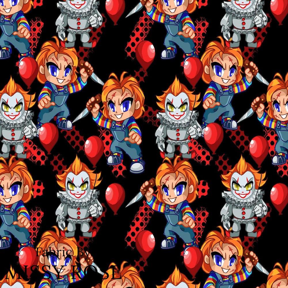 Design 595 Chucky Fabric – premium custom printed fabric for sewing | Fabric by Missy Rose
