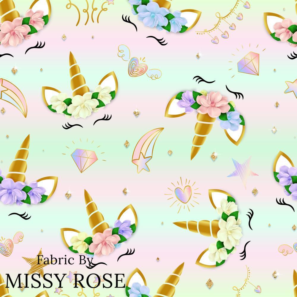 Design 597 Unicorn Face Fabric – Australian custom printed fabric pre-order | Fabric by Missy Rose