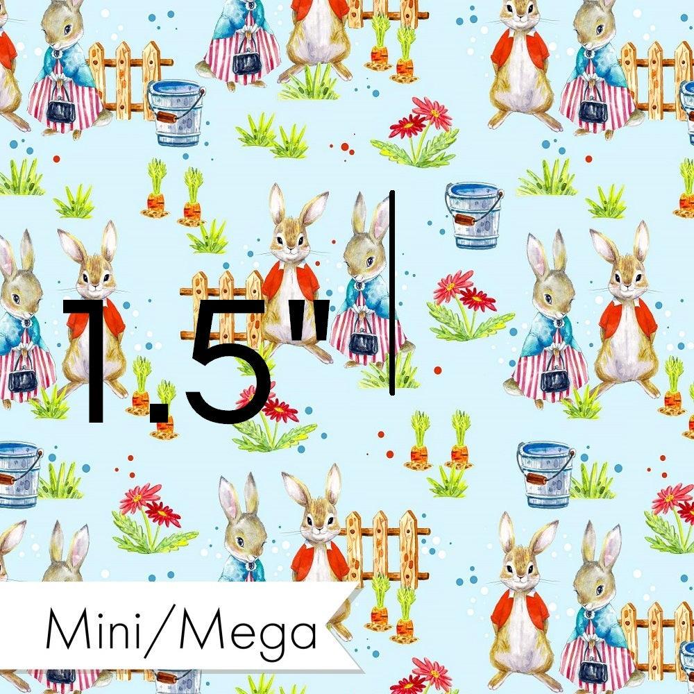 Design 604 Blue Rabbit Fabric – premium custom printed fabric for sewing | Fabric by Missy Rose