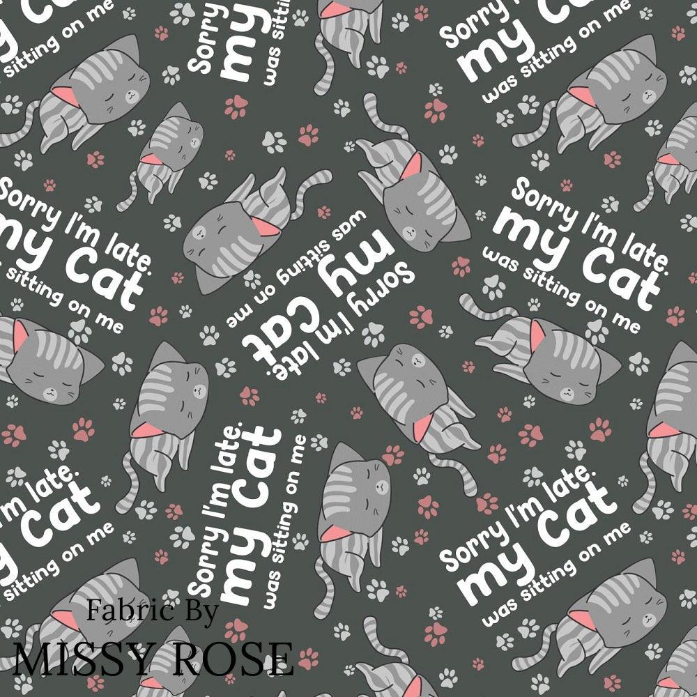 Design 612 Cat Fabric – premium custom printed fabric for sewing | Fabric by Missy Rose