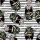 Design 613 - Striped Skull Fabric