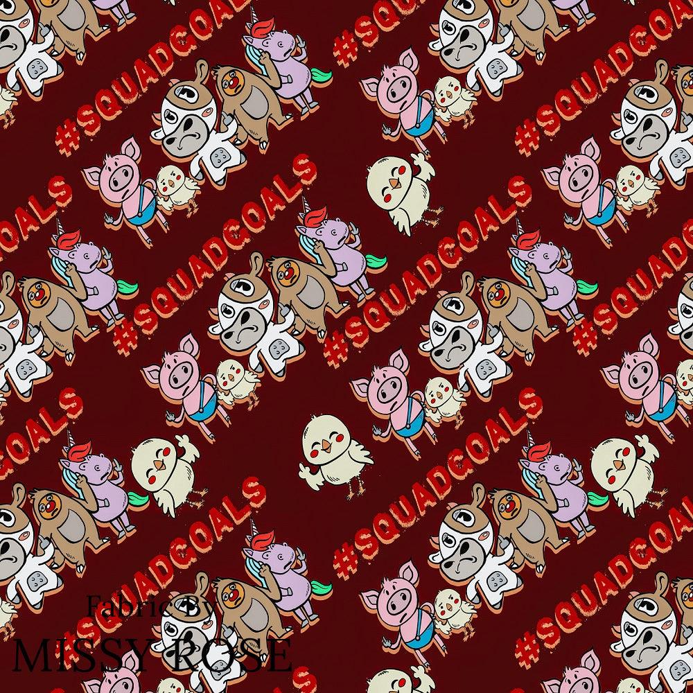 Design 614 Squad Goals Fabric – made-to-order custom fabric by the metre | Fabric by Missy Rose