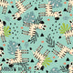 Design 621 - Teal Zebra Fabric