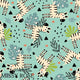 Design 621 - Teal Zebra Fabric