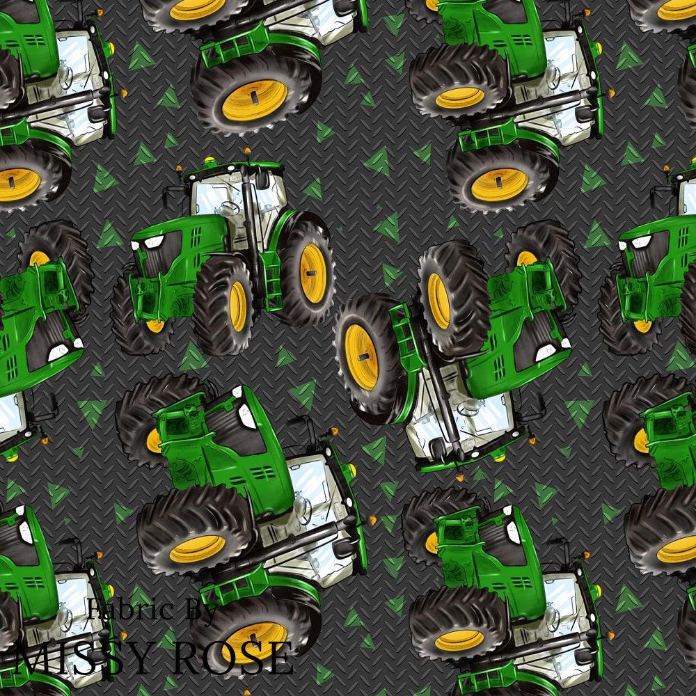 Design 623 Tractor Fabric – premium custom printed fabric for sewing | Fabric by Missy Rose