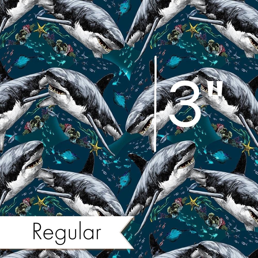Design 624 Shark Fabric – Australian custom printed fabric pre-order | Fabric by Missy Rose