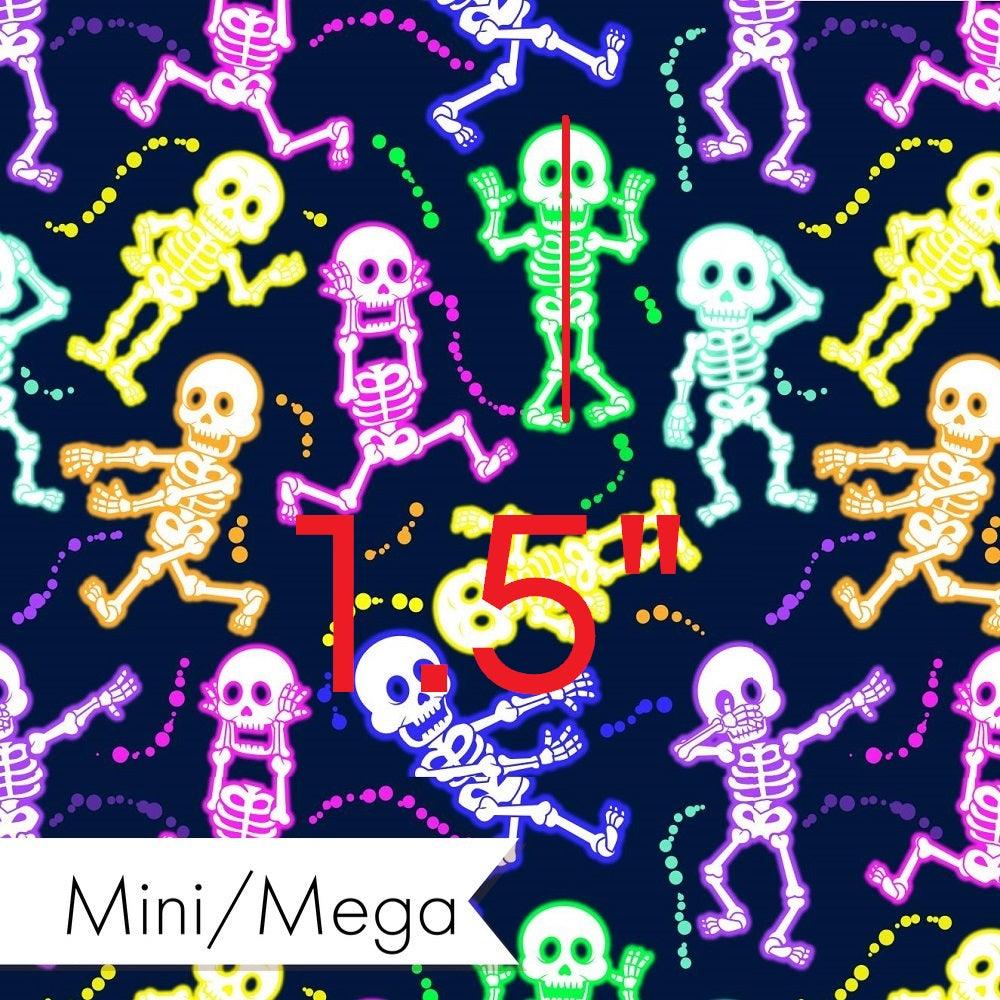 Design 625 Neon Skeleton Fabric – made-to-order custom fabric by the metre | Fabric by Missy Rose