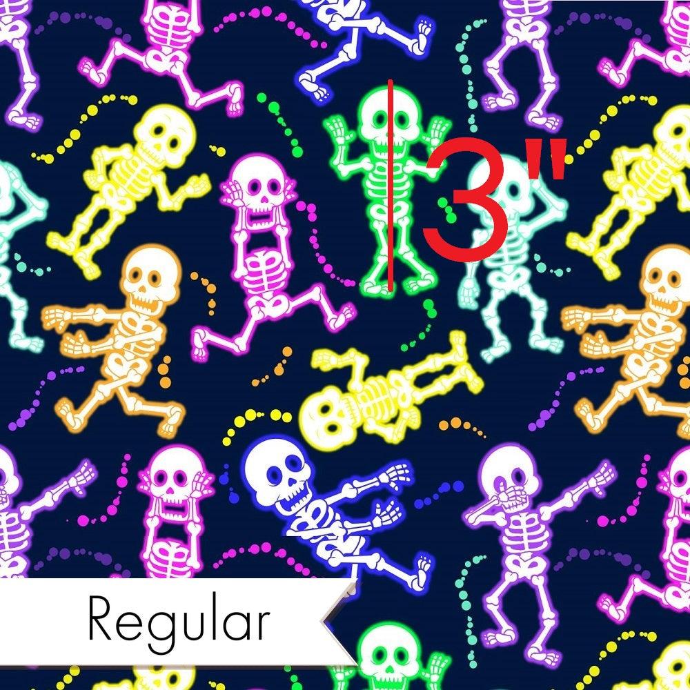 Design 625 Neon Skeleton Fabric – custom printed pre-order fabric Australia | Fabric by Missy Rose