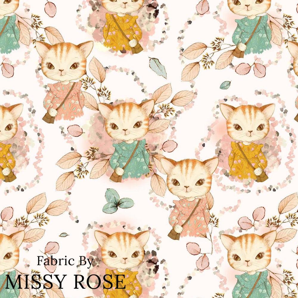 Design 628 Kitty Fabric – premium custom printed fabric for sewing | Fabric by Missy Rose