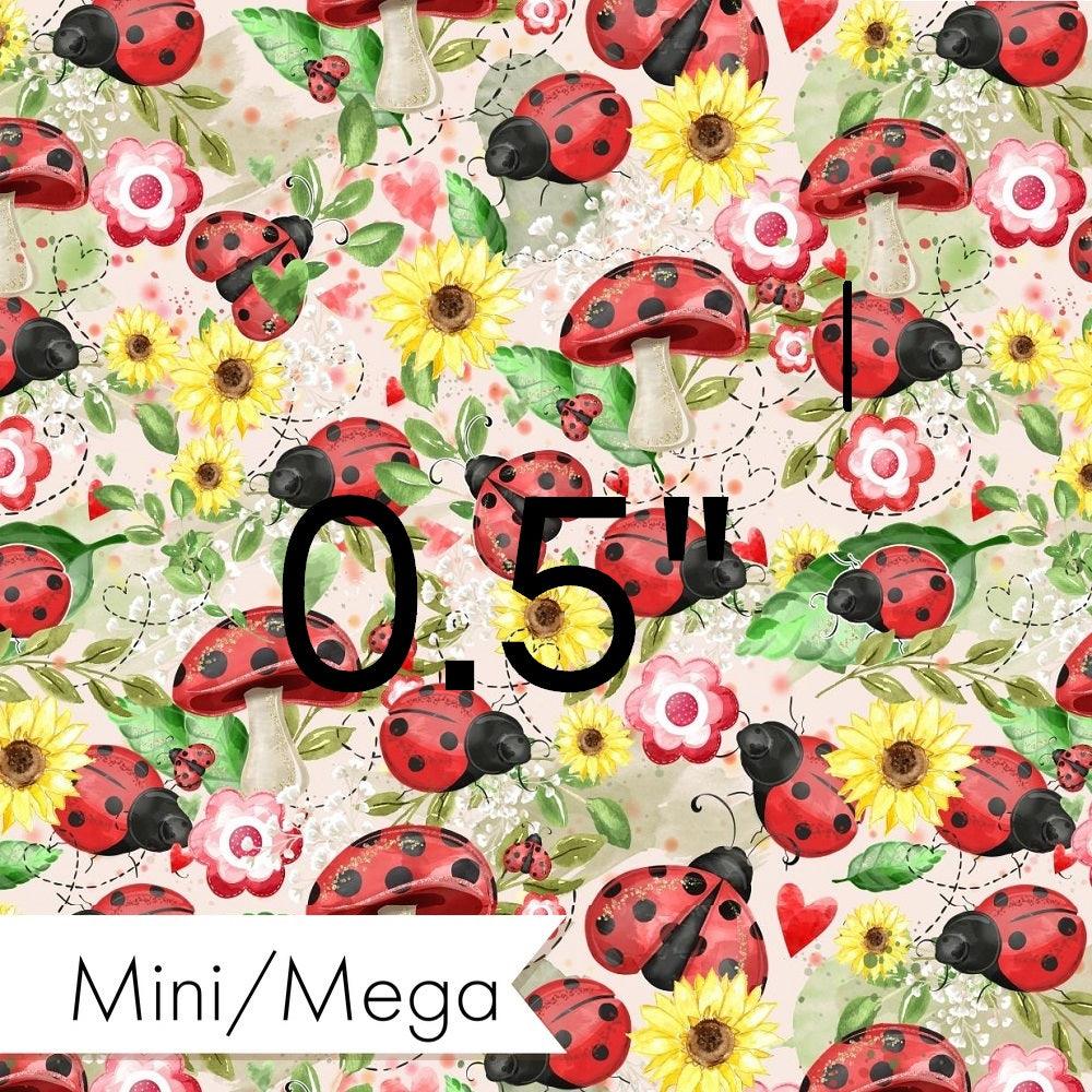 Design 629 Pink Lady Beetle Fabric – premium custom printed fabric for sewing | Fabric by Missy Rose