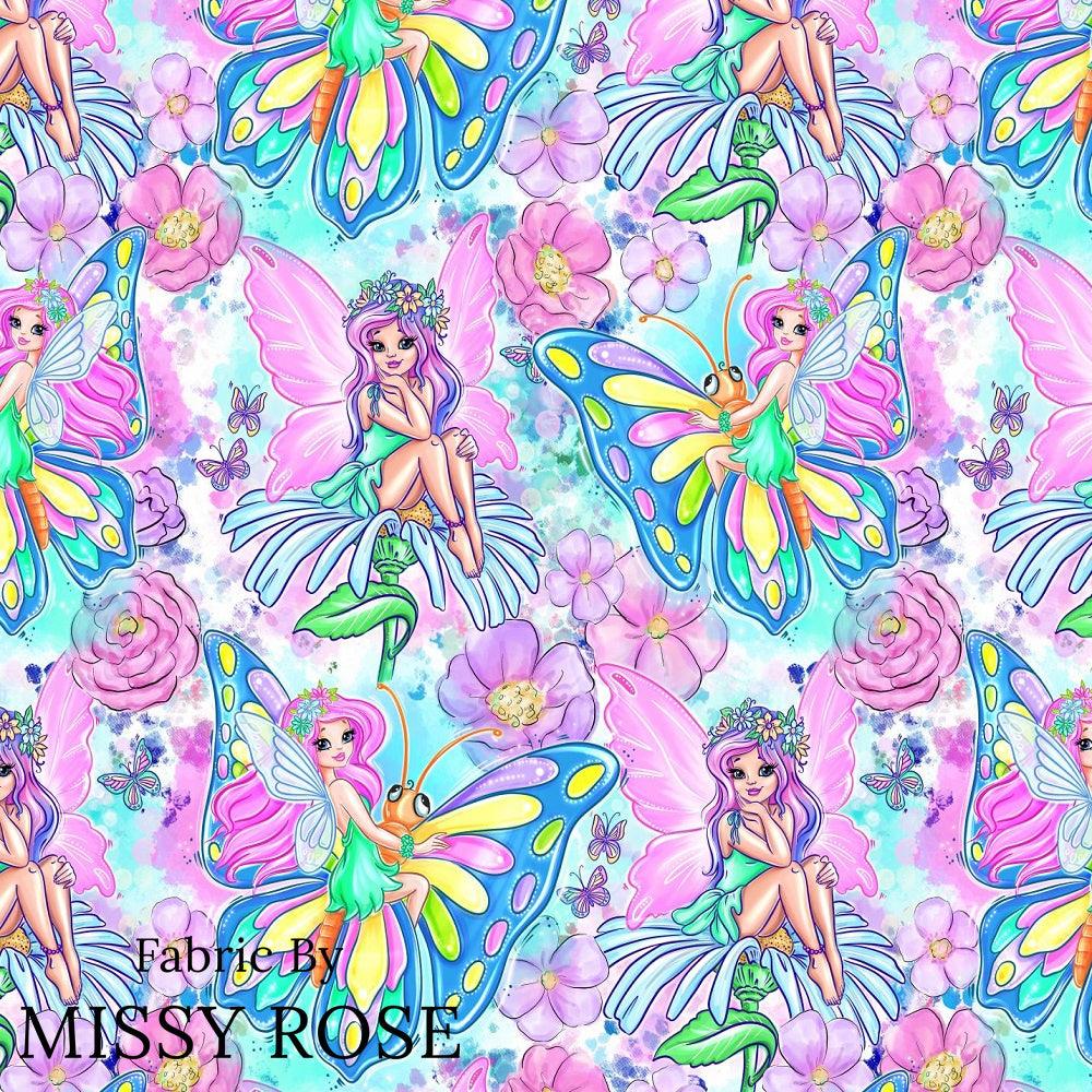 Design 632 Fairy Fabric – premium custom printed fabric for sewing | Fabric by Missy Rose