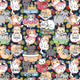 Design 633 - Funny Cats Fabric