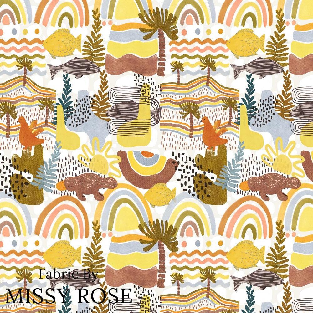 Design 636 Boho Australian Fabric – custom printed pre-order fabric Australia | Fabric by Missy Rose