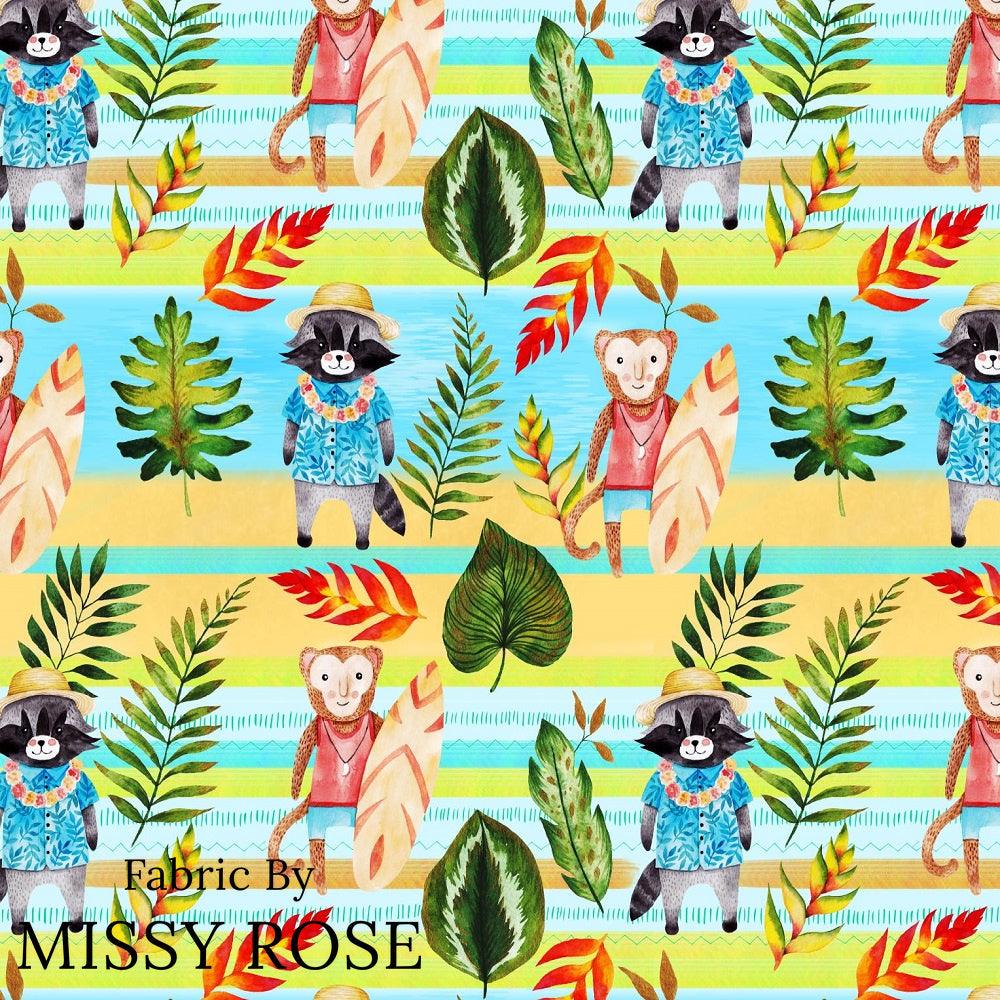 Design 646 Tropical Animals Fabric – custom printed pre-order fabric Australia | Fabric by Missy Rose
