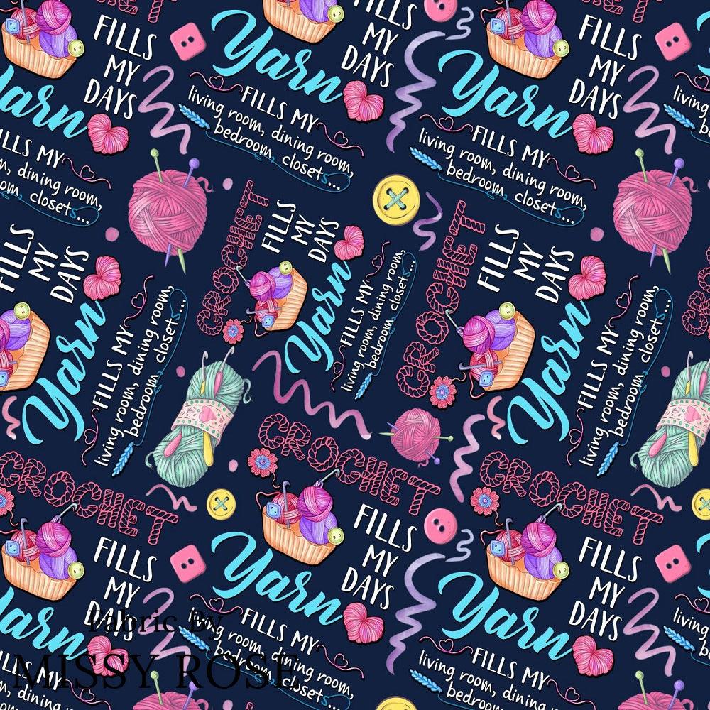 Design 647 Crochet Fabric – Australian custom printed fabric pre-order | Fabric by Missy Rose