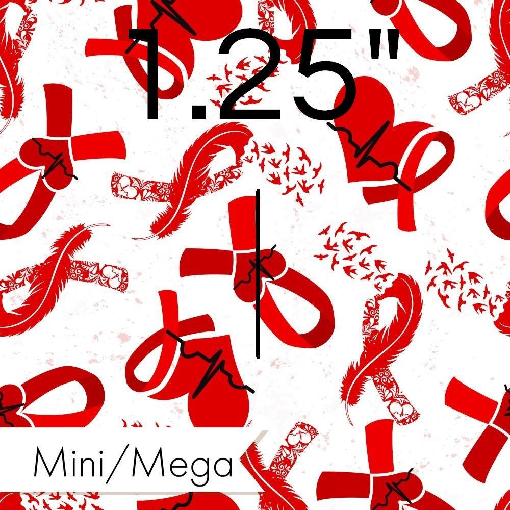 Design 65 Heart Disease Fabric – custom printed pre-order fabric Australia | Fabric by Missy Rose