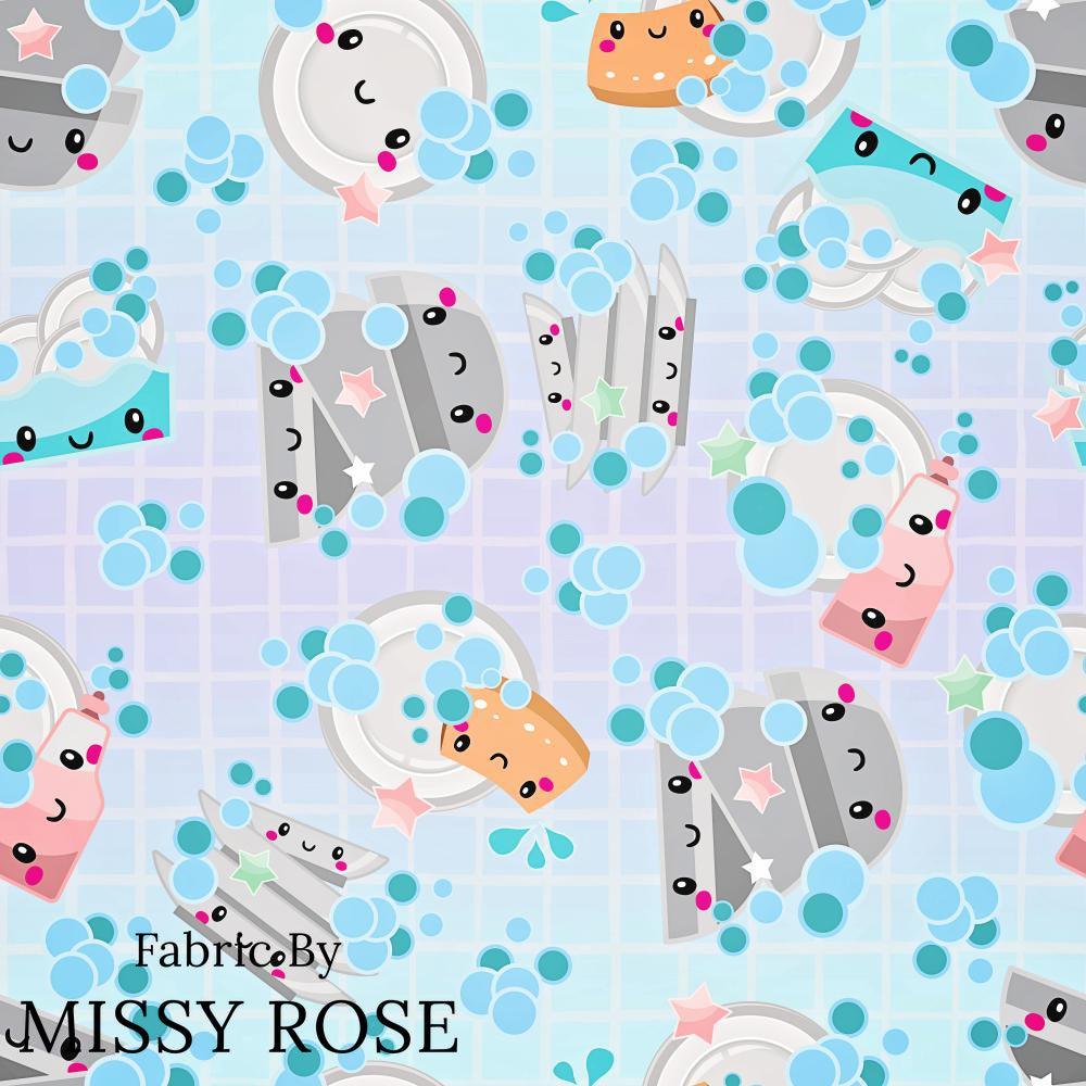 Design 650 Dishes Fabric – premium custom printed fabric for sewing | Fabric by Missy Rose