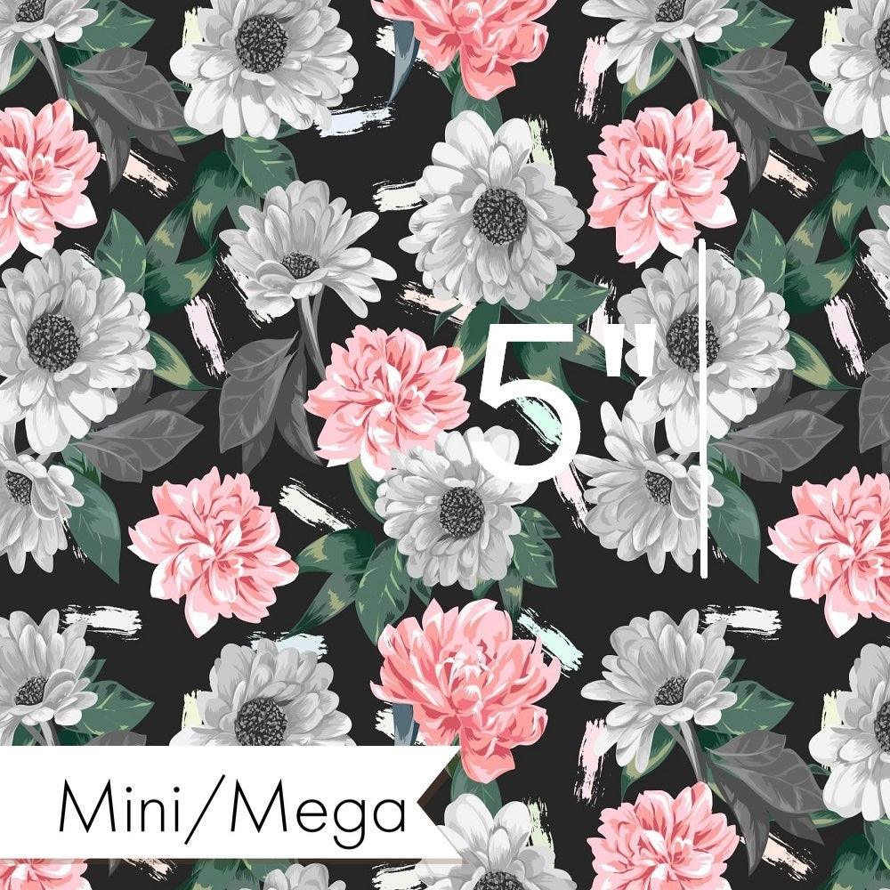 Design 654 Grey Floral Fabric – premium custom printed fabric for sewing | Fabric by Missy Rose