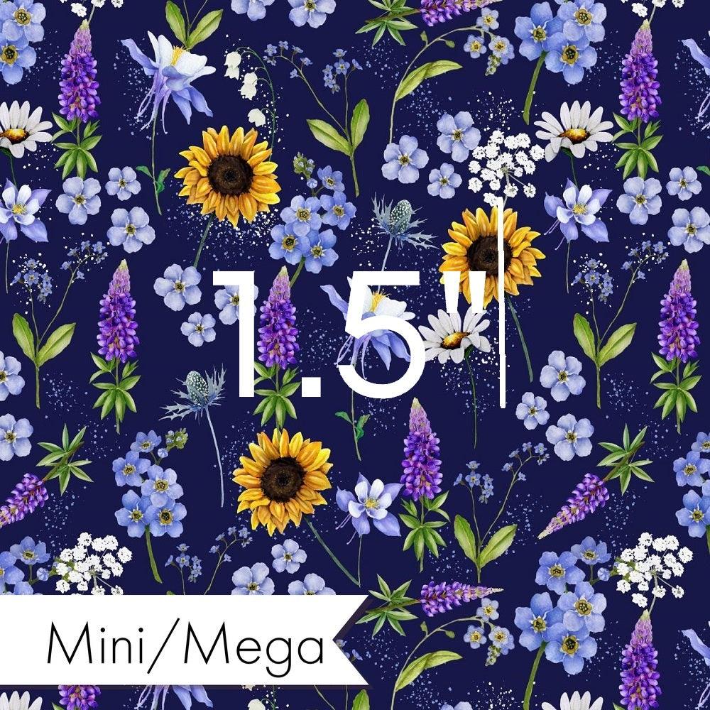 Design 658 Navy Wildflowers Fabric – made-to-order custom fabric by the metre | Fabric by Missy Rose