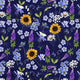 Design 658 - Navy Wildflowers Fabric