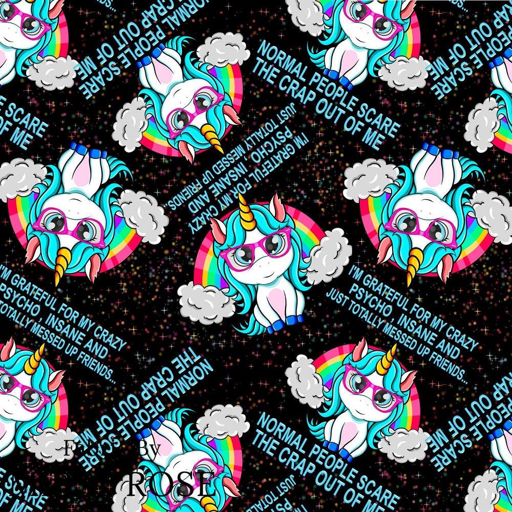 Design 659 Funny Unicorn Fabric – made-to-order custom fabric by the metre | Fabric by Missy Rose