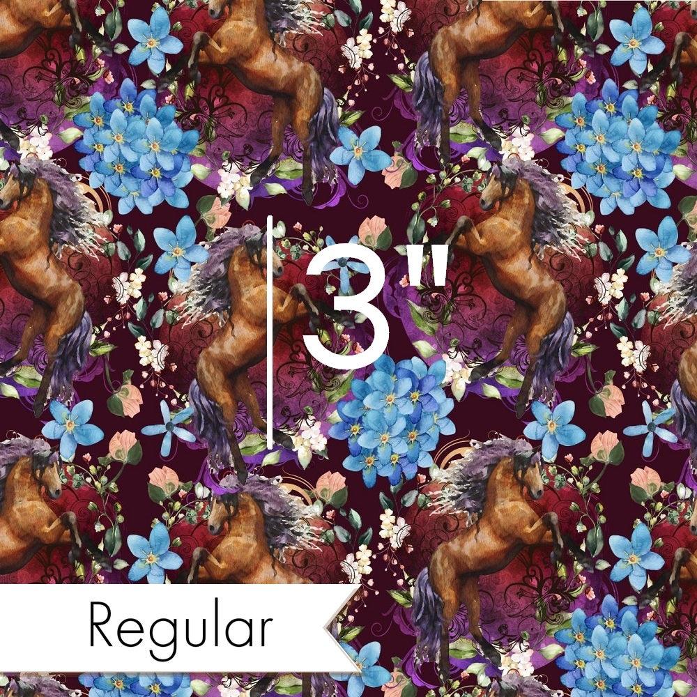 Design 661 Maroon Horse Fabric – made-to-order custom fabric by the metre | Fabric by Missy Rose