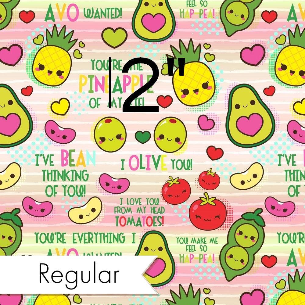 Design 665 Happy Food Fabric – premium custom printed fabric for sewing | Fabric by Missy Rose