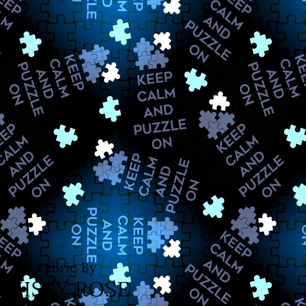 Design 670 Puzzle Fabric – premium custom printed fabric for sewing | Fabric by Missy Rose