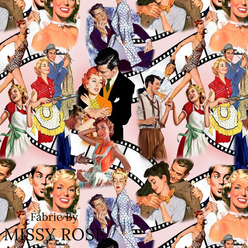 Design 676 Pin Up Fabric – custom printed pre-order fabric Australia | Fabric by Missy Rose