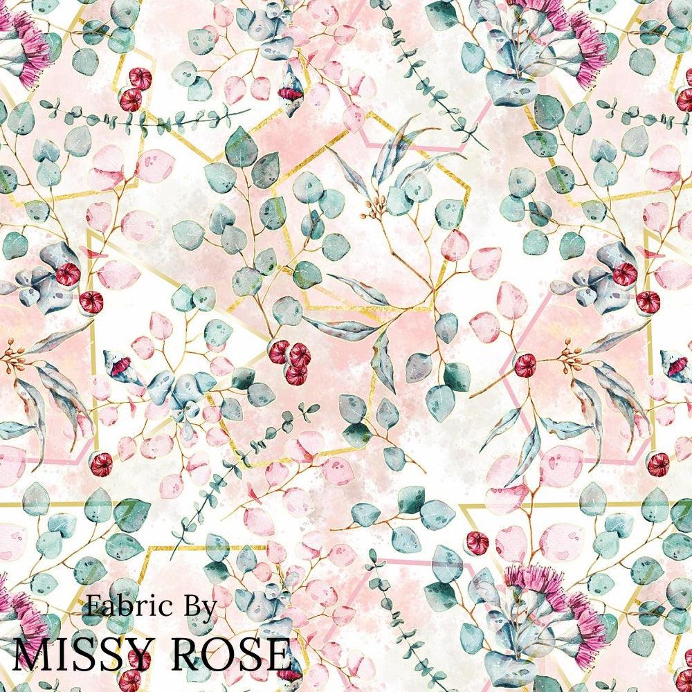 Design 678 Geometric Euclyptus Fabric – custom printed pre-order fabric Australia | Fabric by Missy Rose