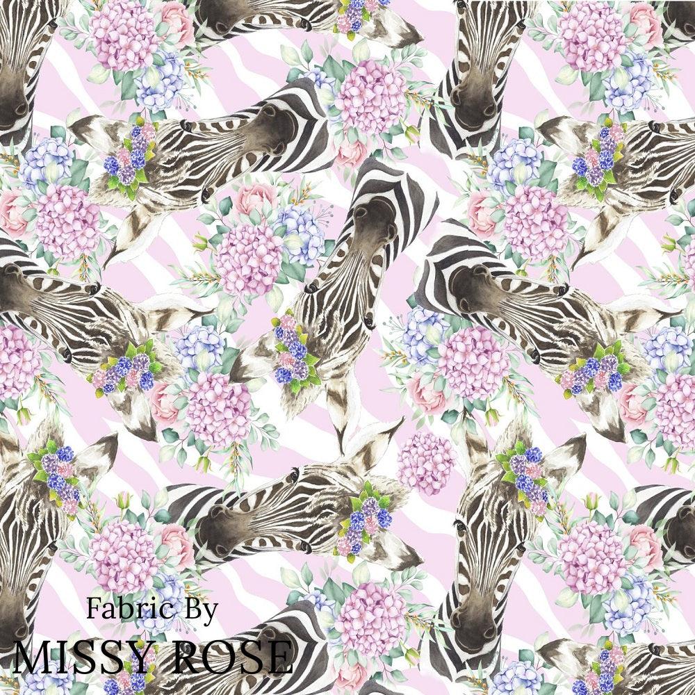 Design 679 Cute Zebra Fabric – made-to-order custom fabric by the metre | Fabric by Missy Rose