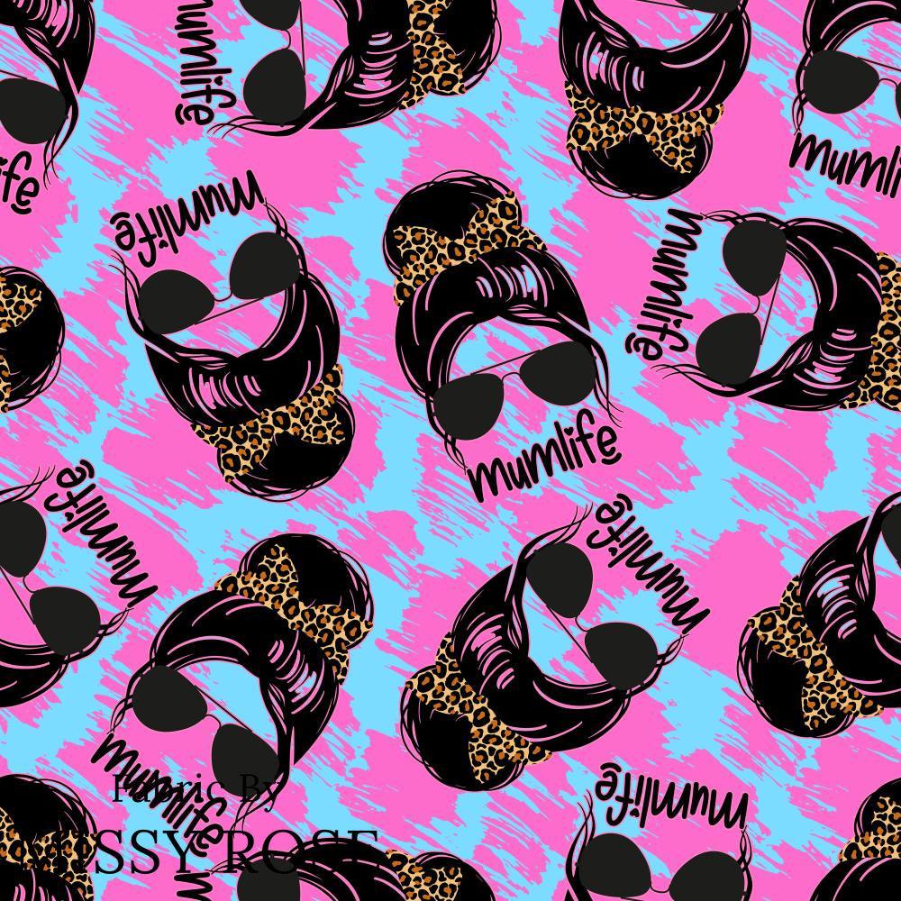 Design 68 Mum Life Fabric – custom printed pre-order fabric Australia | Fabric by Missy Rose