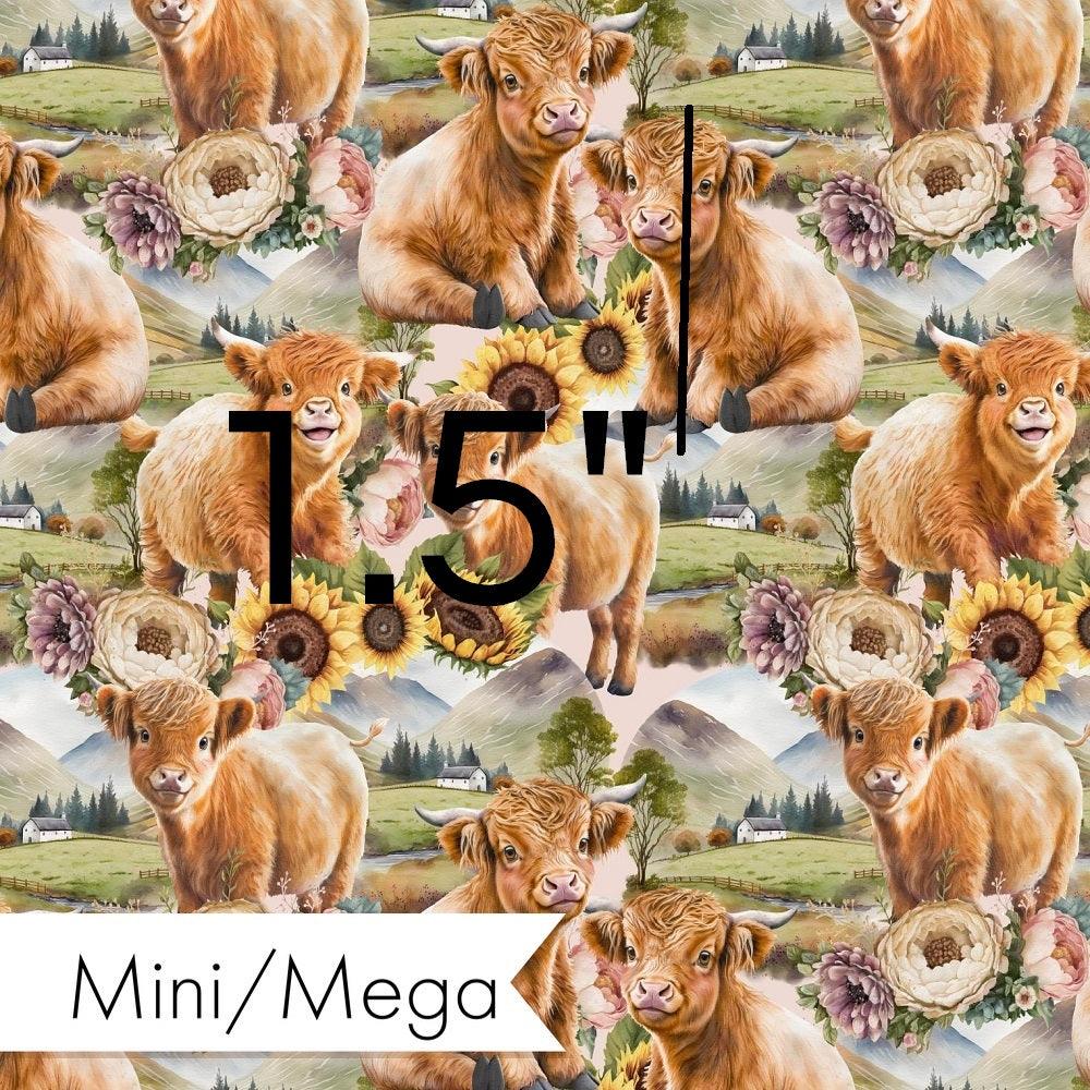 Design 684 Sunflower Highland Cow Fabric – pre-order designer fabric Australia | Fabric by Missy Rose