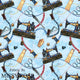 Design 689 - Blue Sewing Fabric