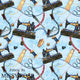 Design 689 - Blue Sewing Fabric
